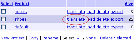 Translate the Shoes project